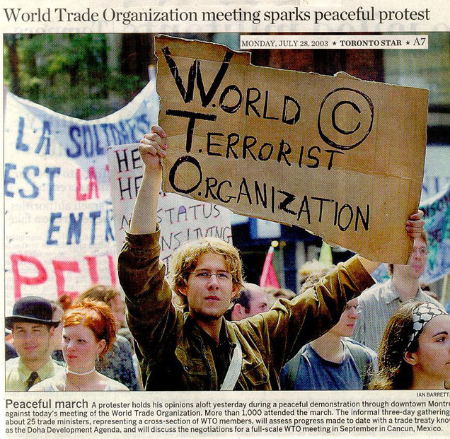 WTO Protester